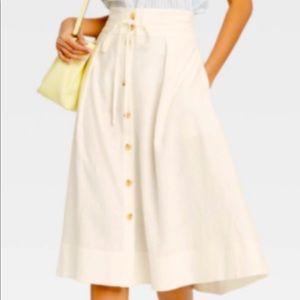 A New Day Target white linen skirt size M